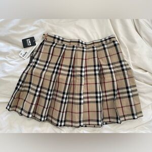 Fidsy Faux Burberry mini skirt